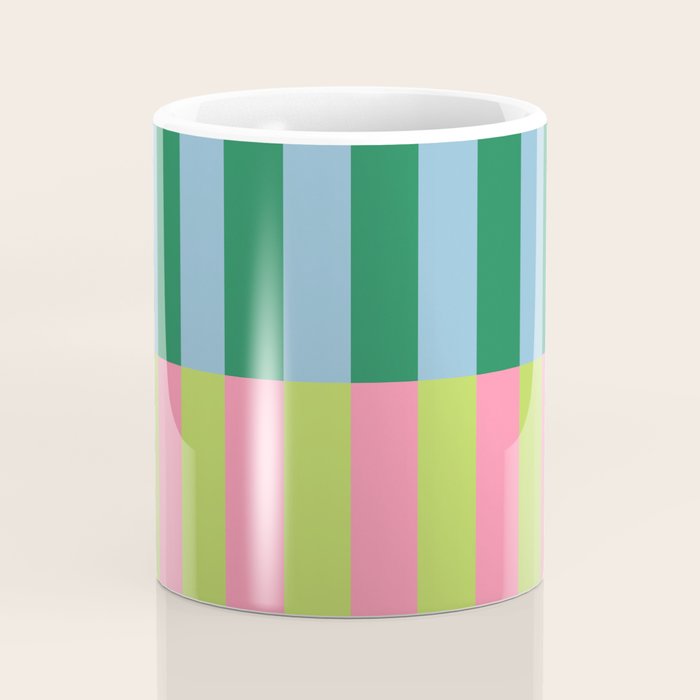 Vibrant Stripe Design: Modern Colorful Pattern for Dynamic Visuals Coffee Mug Gallery Image 4
