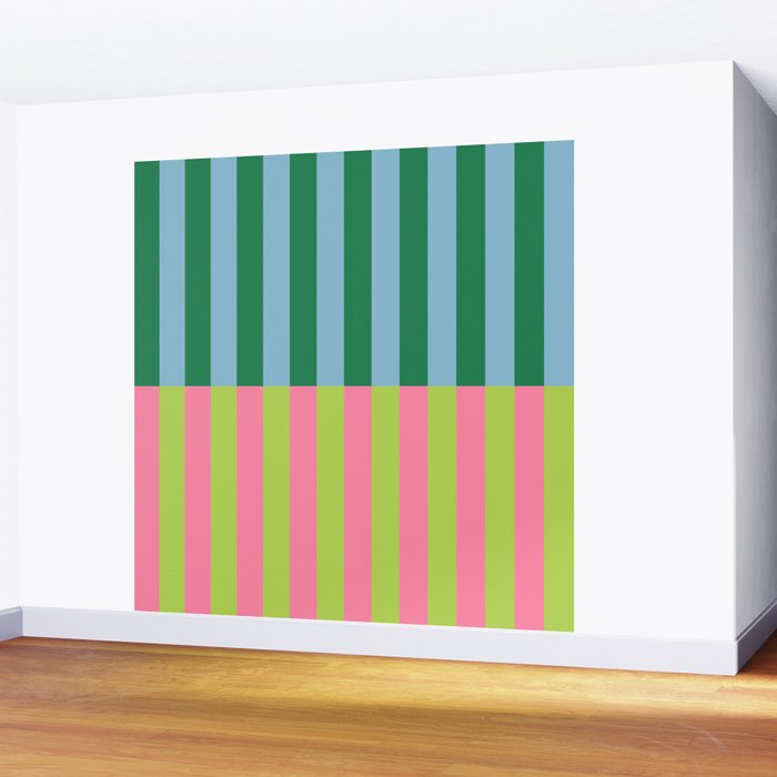 Vibrant Stripe Design: Modern Colorful Pattern for Dynamic Visuals Wall Mural Gallery Image 2