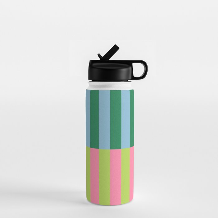 Vibrant Stripe Design: Modern Colorful Pattern for Dynamic Visuals Water Bottle Gallery Image 1