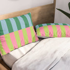 Vibrant Stripe Design: Modern Colorful Pattern for Dynamic Visuals Pillow Sham Gallery Image 2