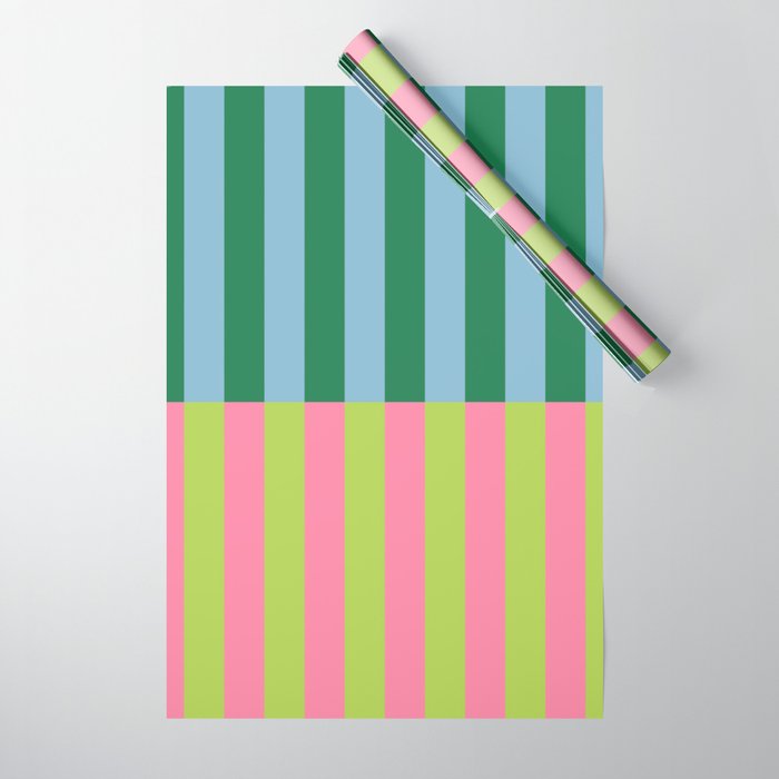 Vibrant Stripe Design: Modern Colorful Pattern for Dynamic Visuals Wrapping Paper Gallery Image 1