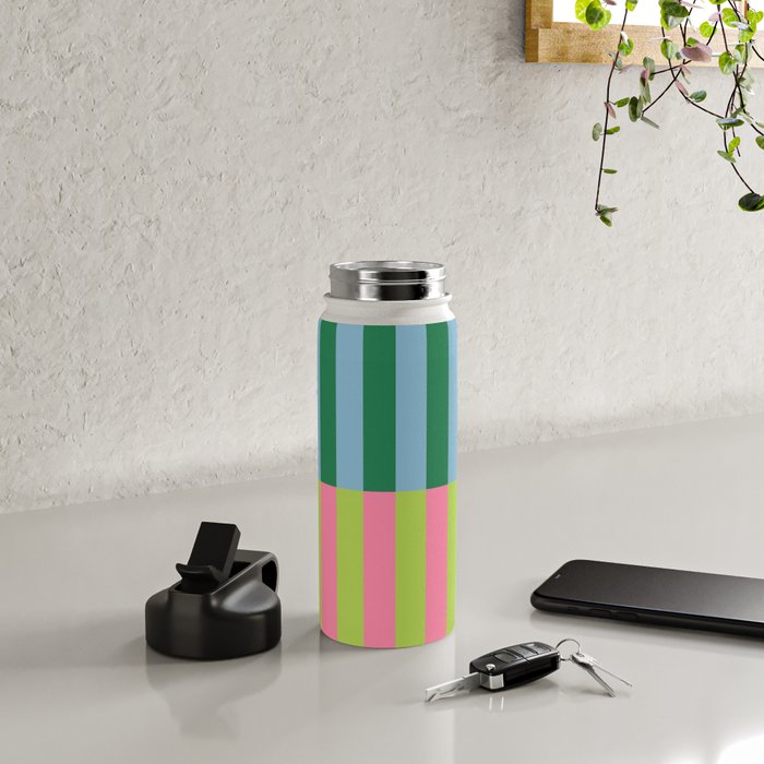 Vibrant Stripe Design: Modern Colorful Pattern for Dynamic Visuals Water Bottle Gallery Image 4