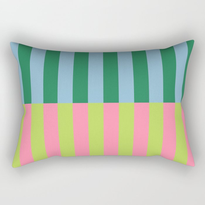 Vibrant Stripe Design: Modern Colorful Pattern for Dynamic Visuals Rectangular Pillow Gallery Image 2