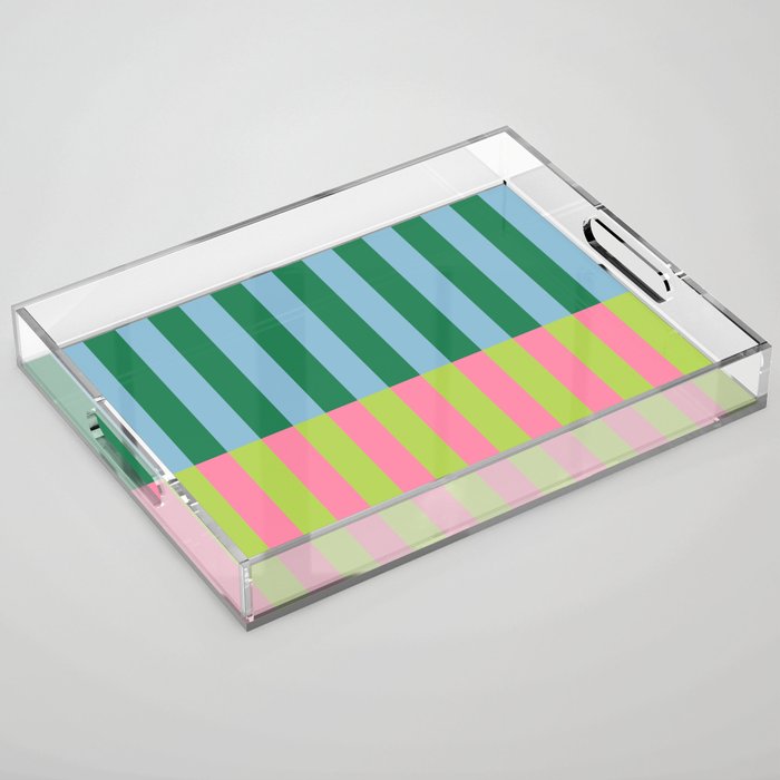 Vibrant Stripe Design: Modern Colorful Pattern for Dynamic Visuals Acrylic Tray Gallery Image 1