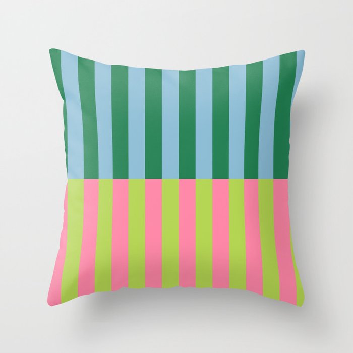 Vibrant Stripe Design: Modern Colorful Pattern for Dynamic Visuals Throw Pillow Gallery Image 6