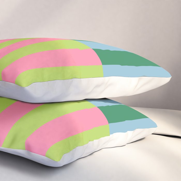 Vibrant Stripe Design: Modern Colorful Pattern for Dynamic Visuals Pillow Sham Gallery Image 3
