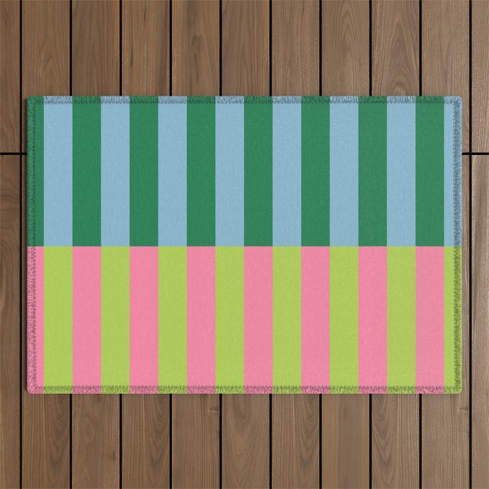 Vibrant Stripe Design: Modern Colorful Pattern for Dynamic Visuals Outdoor Rug Gallery Image 1