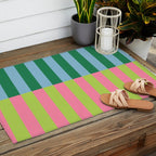 Vibrant Stripe Design: Modern Colorful Pattern for Dynamic Visuals Outdoor Rug Gallery Image 2