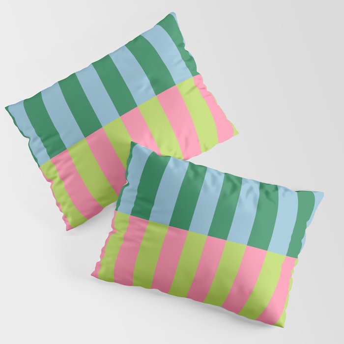 Vibrant Stripe Design: Modern Colorful Pattern for Dynamic Visuals Pillow Sham Gallery Image 1