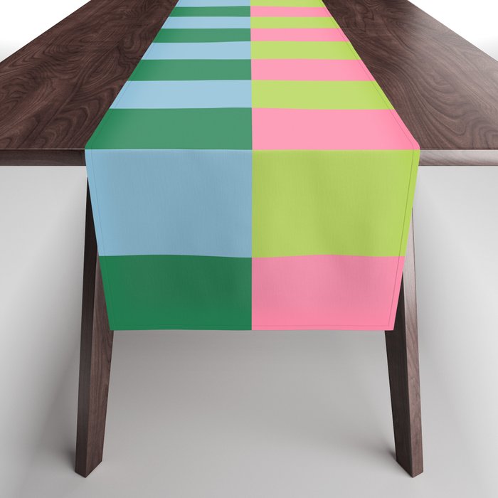 Vibrant Stripe Design: Modern Colorful Pattern for Dynamic Visuals Table Runner Gallery Image 1
