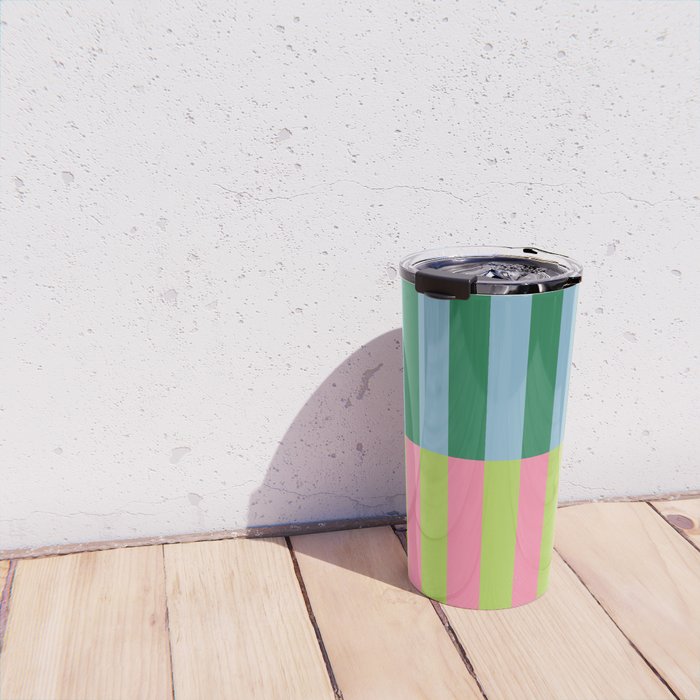 Vibrant Stripe Design: Modern Colorful Pattern for Dynamic Visuals Travel Mug Gallery Image 4