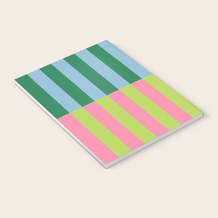 Vibrant Stripe Design: Modern Colorful Pattern for Dynamic Visuals Notebook Gallery Image 3