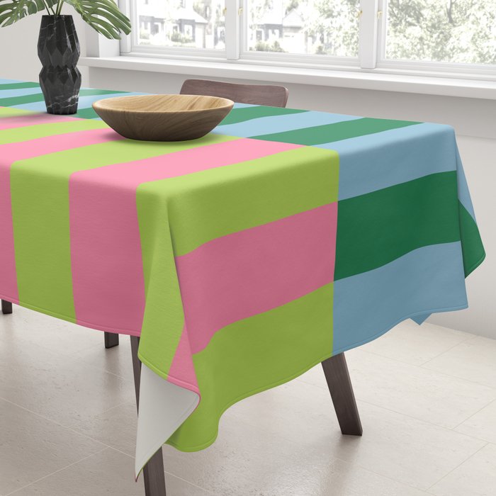 Vibrant Stripe Design: Modern Colorful Pattern for Dynamic Visuals Tablecloth Gallery Image 3