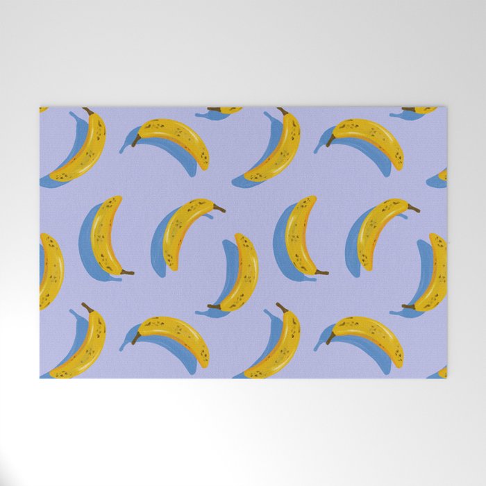 Banana Pattern - Blue Palette Welcome Mat Gallery Image 1