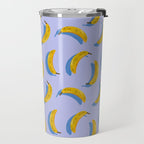 Banana Pattern - Blue Palette Travel Mug Gallery Image 2