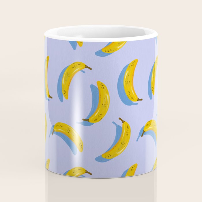 Banana Pattern - Blue Palette Coffee Mug Gallery Image 4