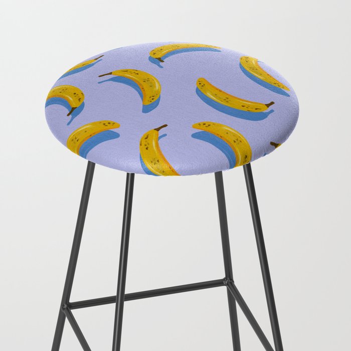 Banana Pattern - Blue Palette Stool Gallery Image 2