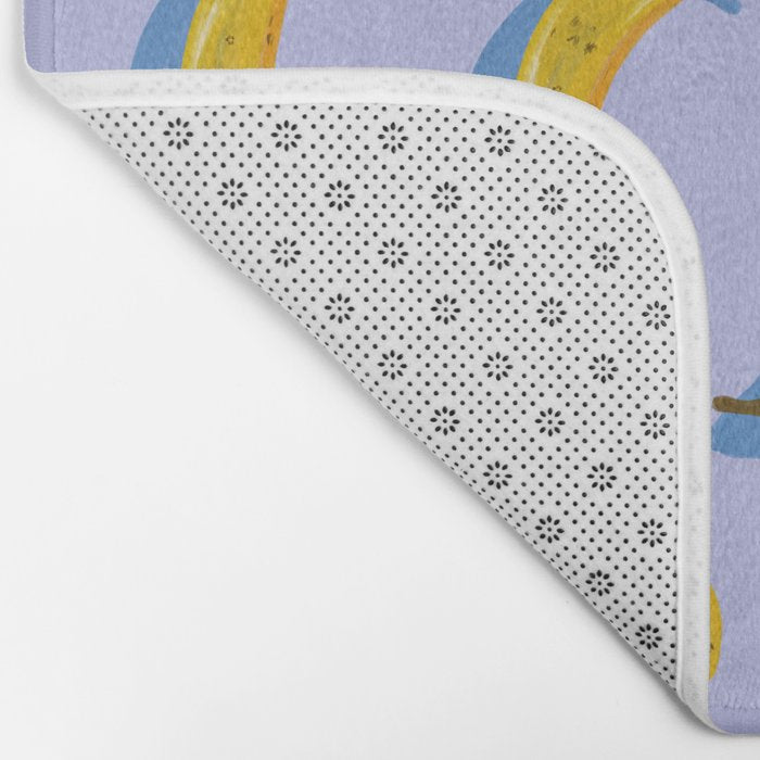 Banana Pattern - Blue Palette Bath Mat Gallery Image 2
