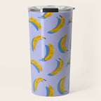 Banana Pattern - Blue Palette Travel Mug Gallery Image 1