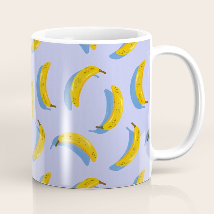Banana Pattern - Blue Palette Coffee Mug Gallery Image 1