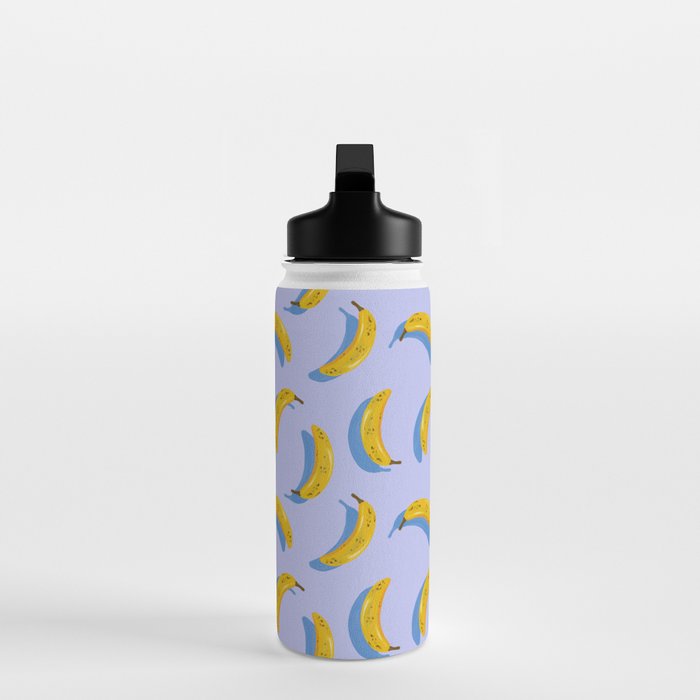 Banana Pattern - Blue Palette Water Bottle Gallery Image 3