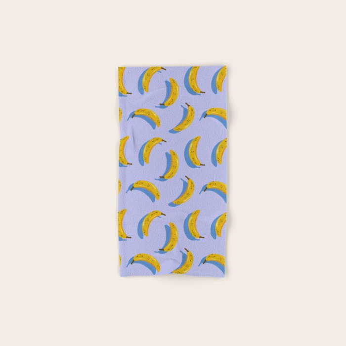 Banana Pattern - Blue Palette Bath Towel Gallery Image 1