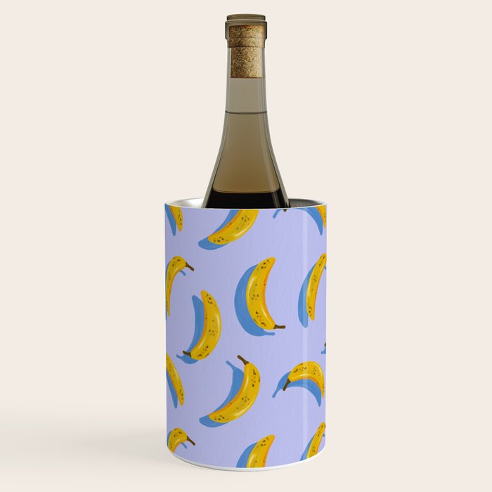 Banana Pattern - Blue Palette Wine Chiller Gallery Image 2