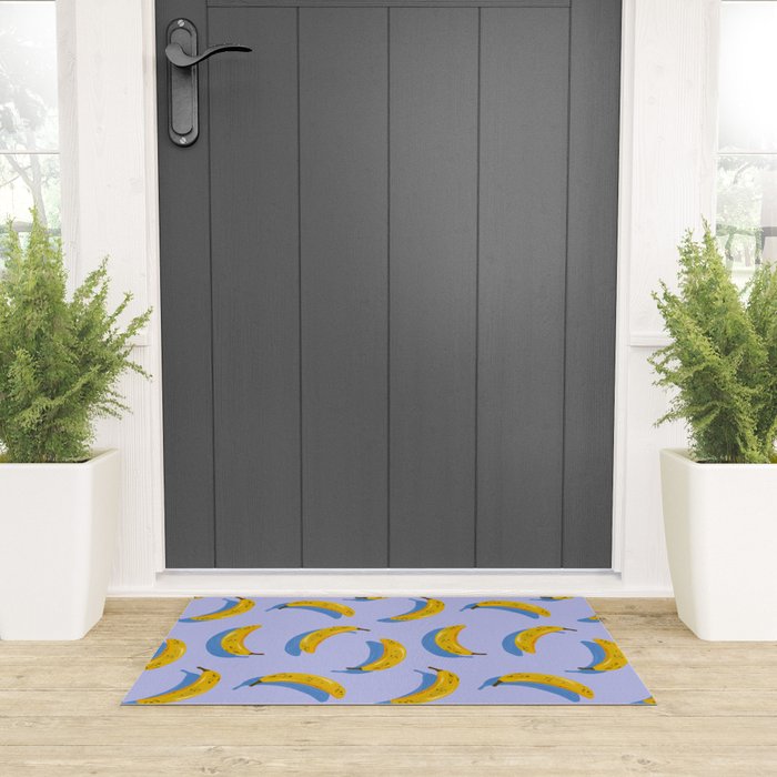 Banana Pattern - Blue Palette Welcome Mat Gallery Image 3