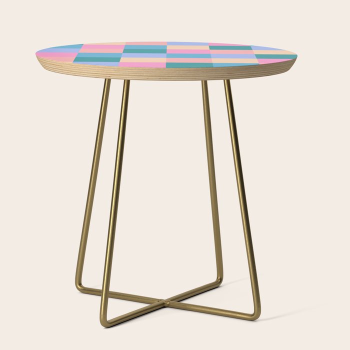 Bold Retro Checks Pattern - Large XXXI Side Table Gallery Image 1
