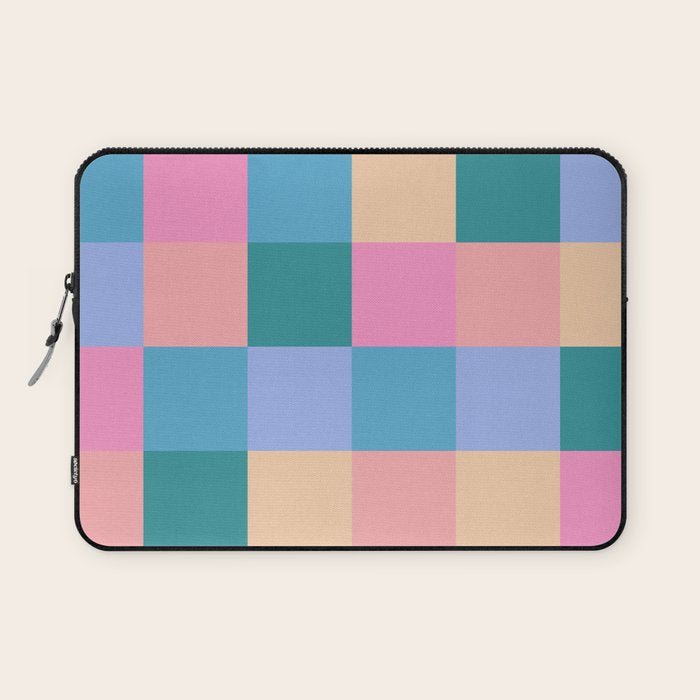 Bold Retro Checks Pattern - Large XXXI Laptop Sleeve Gallery Image 1