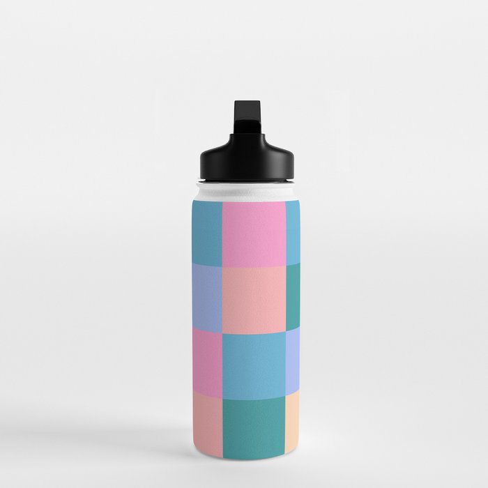 Bold Retro Checks Pattern - Large XXXI Water Bottle Gallery Image 3