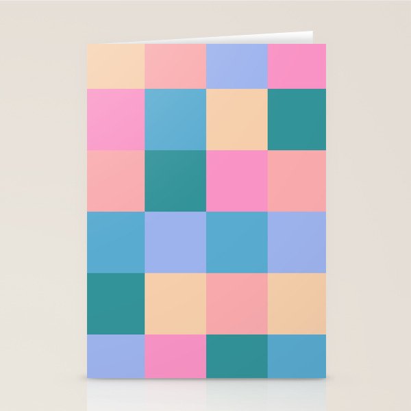 Bold Retro Checks Pattern - Large XXXI Stationery Card Gallery Image 2