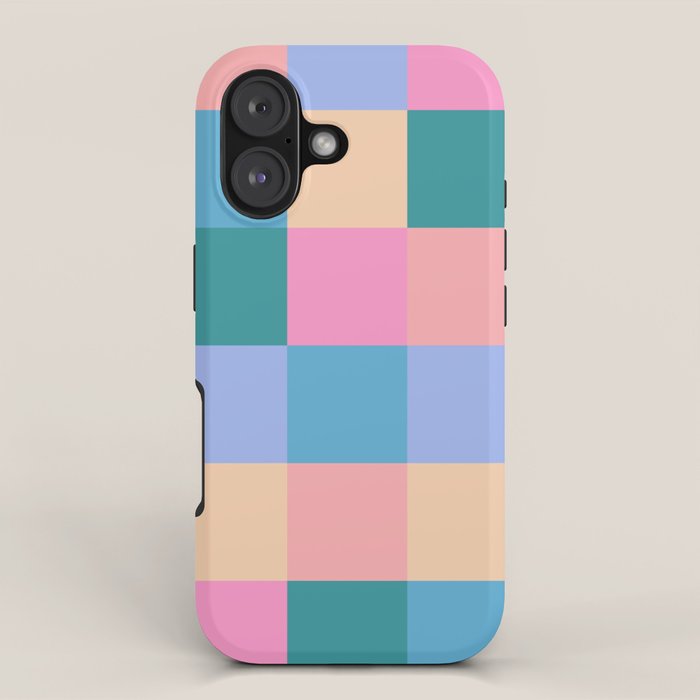 Bold Retro Checks Pattern - Large XXXI iPhone Case Gallery Image 1