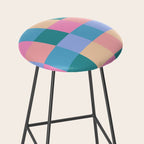Bold Retro Checks Pattern - Large XXXI Stool Gallery Image 2