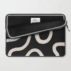 Abstract Brush Strokes: Black & White Laptop Sleeve Gallery Image 2
