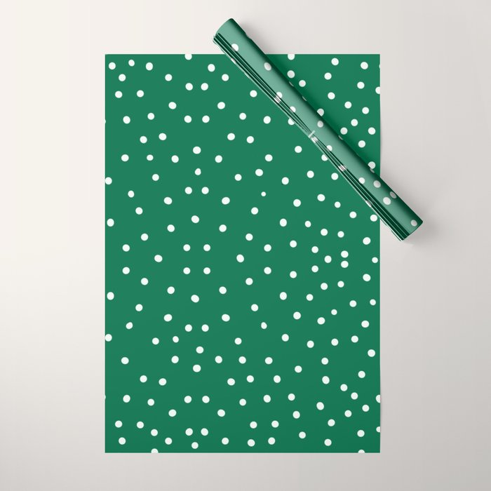 Green dotted pattern  Wrapping Paper Gallery Image 1