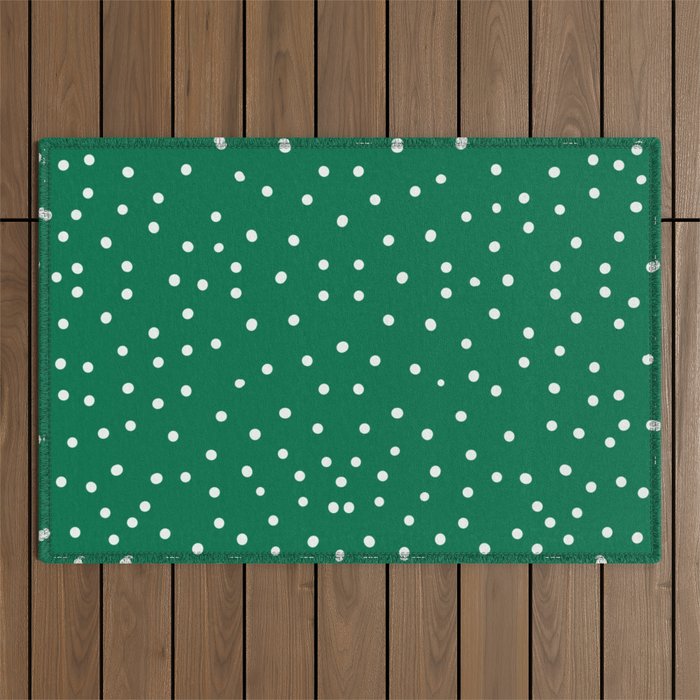 Green dotted pattern  Outdoor Rug Gallery Image 1