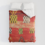 Antique Berber Moroccan Rug Print Duvet Cover Gallery Image 6