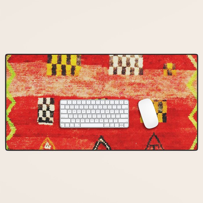 Antique Berber Moroccan Rug Print Desk Mat Gallery Image 1