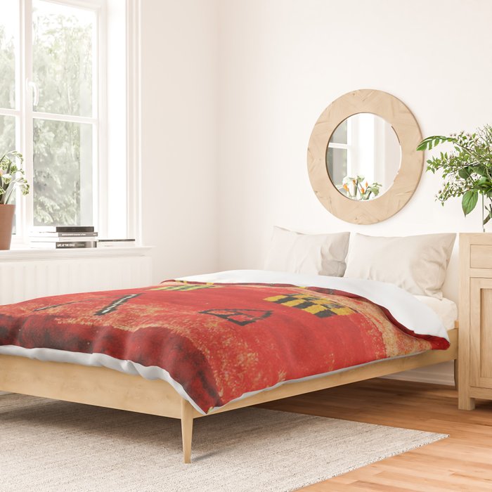 Antique Berber Moroccan Rug Print Duvet Cover Gallery Image 2