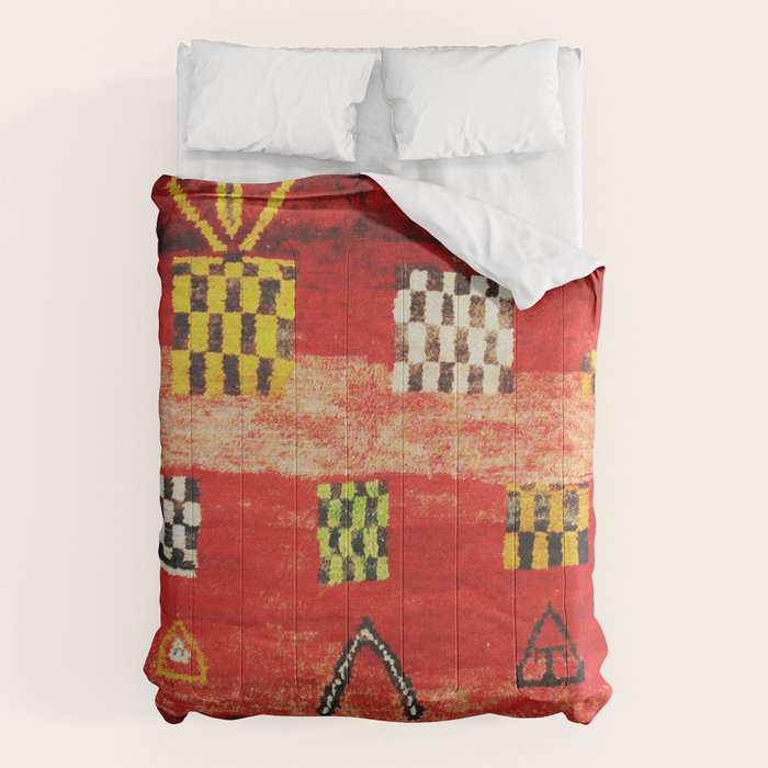 Antique Berber Moroccan Rug Print Comforter Gallery Image 6