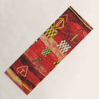 Antique Berber Moroccan Rug Print Yoga Mat Gallery Image 1