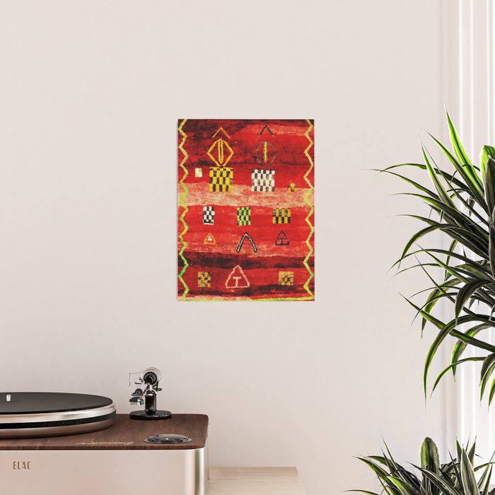 Antique Berber Moroccan Rug Print Poster Gallery Image 2