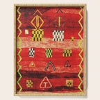 Antique Berber Moroccan Rug Print Serving Tray Gallery Image 1