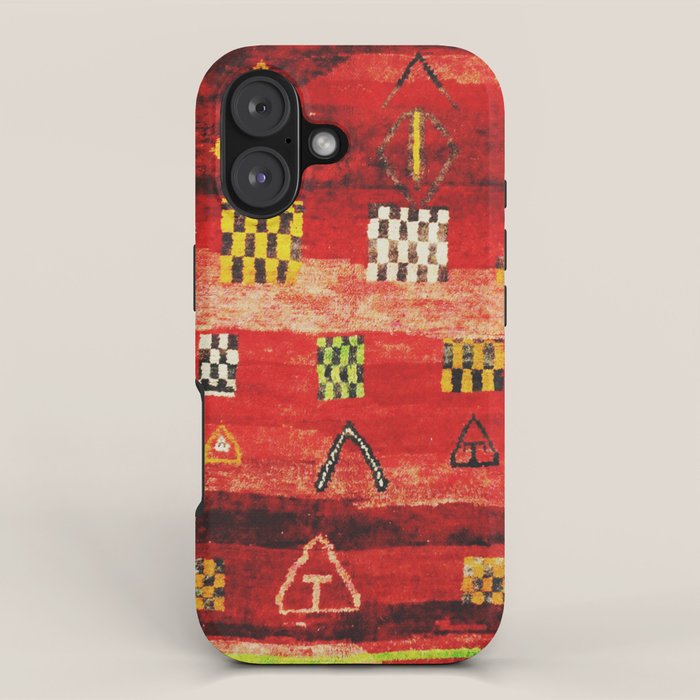 Antique Berber Moroccan Rug Print iPhone Case Gallery Image 1