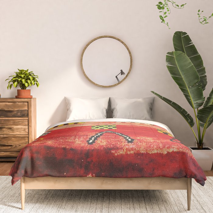 Antique Berber Moroccan Rug Print Comforter Gallery Image 3