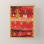 Antique Berber Moroccan Rug Print Mini Art Print Gallery Image 1