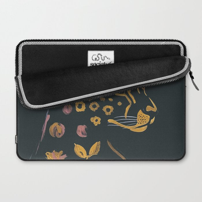 Floral Cheetah Laptop Sleeve Gallery Image 2