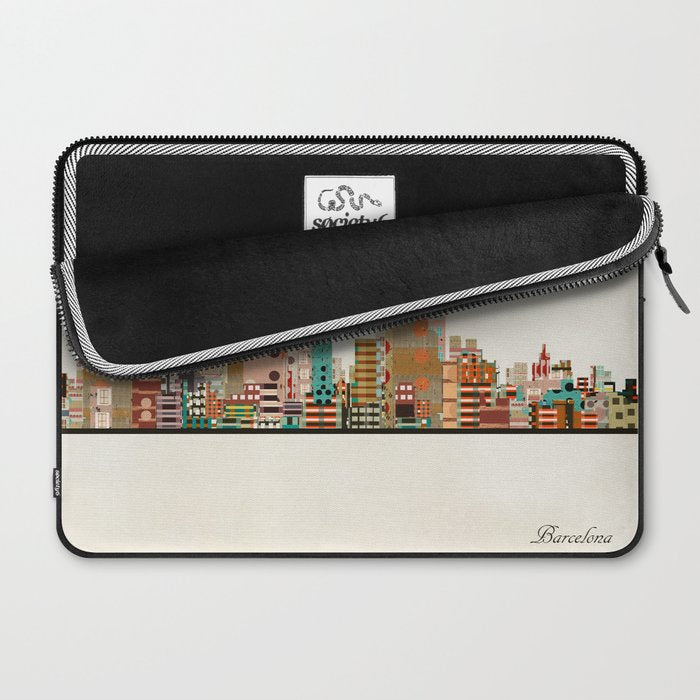 barcelona skyline Laptop Sleeve Gallery Image 2