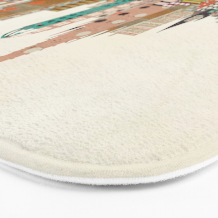 barcelona skyline Bath Mat Gallery Image 3